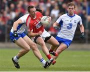 27 May 2017; Paul Kerrigan of Cork in action against Tommy Prendergast and Brian Looby of Waterford during the Munster GAA Football Senior Championship Quarter-Final match between Waterford and Cork at Fraher Field in Dungarvan, Co Waterford. Photo by Matt Browne/Sportsfile