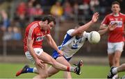 27 May 2017; James Loughrey of Cork in action against Stephen Prendergast of Waterford during the Munster GAA Football Senior Championship Quarter-Final match between Waterford and Cork at Fraher Field in Dungarvan, Co Waterford. Photo by Matt Browne/Sportsfile