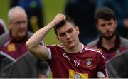 27 May 2017; Joey Boyle of Westmeath dejected after the Leinster GAA Hurling Senior Championship Quarter-Final match between Westmeath and Offaly at TEG Cusack Park in Mullingar, Co Westmeath. Photo by Piaras Ó Mídheach/Sportsfile