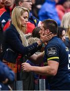 27 May 2017; Munster's CJ Stander is consoled by wife Jean-Marie following the Guinness PRO12 Final between Munster and Scarlets at the Aviva Stadium in Dublin. Photo by Ramsey Cardy/Sportsfile