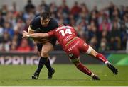 27 May 2017; Niall Scannell of Munster is tackled by Liam Williams of Scarlets during the Guinness PRO12 Final between Munster and Scarlets at the Aviva Stadium in Dublin. Photo by Diarmuid Greene/Sportsfile
