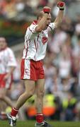 4 September 2005; Peter Canavan, Tyrone, celebrates a point by one of his team-mates. Bank of Ireland All-Ireland Senior Football Championship Semi-Final, Armagh v Tyrone, Croke Park, Dublin. Picture credit; Brendan Moran / SPORTSFILE