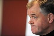 13 December 2011; Ulster's Head Coach Brian McLaughlin during a press conference ahead of their Heineken Cup, Pool 4, Round 4, game against Aironi on Saturday. Ulster Rugby Press Conference, Newforge Country Club, Belfast. Picture credit: Oliver McVeigh / SPORTSFILE