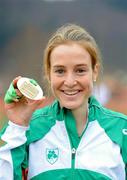11 December 2011; Fionnuala Britton, Ireland, with her Senior Women's gold medal at the 18th SPAR European Cross Country Championships 2011. Velenje, Slovenia. Picture credit: Stephen McCarthy / SPORTSFILE