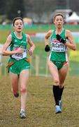 11 December 2011; Elish Kelly, left, and Claire McCarthy in action during the Senior Women's event at the 18th SPAR European Cross Country Championships 2011. Velenje, Slovenia. Picture credit: Stephen McCarthy / SPORTSFILE