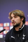 14 December 2011; Tottenham Hotspur's Niko Kranjcar speaking during a press conference ahead of their UEFA Europe League Group A game against Shamrock Rovers on Thursday. Tottenham Hotspur Press Conference, Tallaght Stadium, Tallaght, Co. Dublin. Picture credit: Pat Murphy / SPORTSFILE