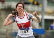 28 May 2017; Cliona Horan of Galway City Harriers A.C. in action in the women's shot put during the Irish Life Health AAI Games & National Combined Event Championships Day 2 at Morton Stadium, in Santry, Co. Dublin. Photo by Eóin Noonan/Sportsfile