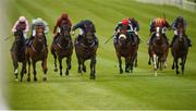 28 May 2017; Homesman, fourth from left, with Ryan Moore up, on their way to winning the Airlie Stud Gallinule Stakes at Tattersalls Irish Guineas Festival at The Curragh, Co Kildare. Photo by Cody Glenn/Sportsfile