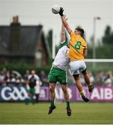 28 May 2017; Mark Gottsche of London in action against Shane Moran of Leitrim during the Connacht GAA Football Senior Championship Quarter-Final match between London and Leitrim at McGovern Park, in Ruislip, London, England.   Photo by Seb Daly/Sportsfile