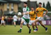 28 May 2017; Conor Doran of London in action against Damien Moran of Leitrim during the Connacht GAA Football Senior Championship Quarter-Final match between London and Leitrim at McGovern Park, in Ruislip, London, England.   Photo by Seb Daly/Sportsfile