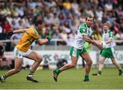 28 May 2017; Owen Mulligan of London in action against Donal Wrynn of Leitrim during the Connacht GAA Football Senior Championship Quarter-Final match between London and Leitrim at McGovern Park, in Ruislip, London, England.   Photo by Seb Daly/Sportsfile