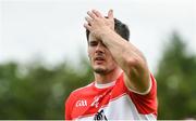28 May 2017; Derry's Karl McKaigue following their defeat in the Ulster GAA Football Senior Championship Quarter-Final match between Derry and Tyrone at Celtic Park in Derry. Photo by Ramsey Cardy/Sportsfile