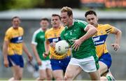 28 May 2017; Darragh Treacy of Limerick in action against Shane Brennan of Clare during the Munster GAA Football Senior Championship Quarter-Final between Clare and Limerick at Cusack Park in Ennis, Co. Clare. Photo by Diarmuid Greene/Sportsfile