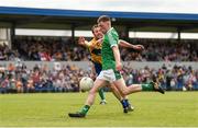 28 May 2017; Seamus O'Carroll of Limerick in action against John Hayes of Clare during the Munster GAA Football Senior Championship Quarter-Final between Clare and Limerick at Cusack Park in Ennis, Co. Clare. Photo by Diarmuid Greene/Sportsfile