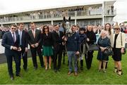28 May 2017; Jockey Ryan Moore, trainer Aidan O'Brien, far left, and the winning connections of Winter after winning the Tattersalls Irish 1,000 Guineas at Tattersalls Irish Guineas Festival at The Curragh, Co Kildare. Photo by Cody Glenn/Sportsfile
