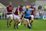 28 May 2017; Ben Quinn of Dublin in action against Aidan Harte of Galway during the Leinster GAA Hurling Senior Championship Quarter-Final match between Galway and Dublin at O'Connor Park, in Tullamore, Co. Offaly. Photo by Daire Brennan/Sportsfile