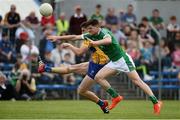 28 May 2017; Jamie Malone of Clare in action against Iain Corbett of Limerick during the Munster GAA Football Senior Championship Quarter-Final between Clare and Limerick at Cusack Park in Ennis, Co. Clare. Photo by Diarmuid Greene/Sportsfile