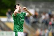 28 May 2017; Padraig Scanlon of Limerick reacts after the Munster GAA Football Senior Championship Quarter-Final between Clare and Limerick at Cusack Park in Ennis, Co. Clare. Photo by Diarmuid Greene/Sportsfile