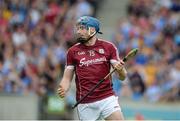 28 May 2017; Conor Cooney of Galway celebrates after scoring his side's second goal during the Leinster GAA Hurling Senior Championship Quarter-Final match between Galway and Dublin at O'Connor Park, in Tullamore, Co. Offaly. Photo by Daire Brennan/Sportsfile