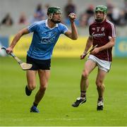 28 May 2017; Chris Crummey of Dublin gets past David Burke of Galway during the Leinster GAA Hurling Senior Championship Quarter-Final match between Galway and Dublin at O'Connor Park, in Tullamore, Co. Offaly.  Photo by Piaras Ó Mídheach/Sportsfile