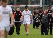 28 May 2017, A dejected Darragh Canavan of Tyrone walks off the field after the Electric Ireland GAA Ulster GAA Football Minor Championship Quarter-Final game between Derry and Tyrone at Celtic Park, in Derry. Photo by Oliver McVeigh/Sportsfile
