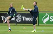 29 May 2017; Shane Duffy, right, and James McClean of Republic of Ireland during squad training at the FAI National Training Centre in Abbotstown, Co Dublin. Photo by Piaras Ó Mídheach/Sportsfile