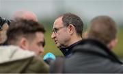 29 May 2017; Republic of Ireland manager Martin O'Neill speaks to the media at squad training at the FAI National Training Centre in Abbotstown, Co Dublin. Photo by Piaras Ó Mídheach/Sportsfile