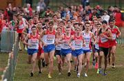 11 December 2011; Russian athletes in action during the Junior Men's event at the 18th SPAR European Cross Country Championships 2011. Velenje, Slovenia. Picture credit: Stephen McCarthy / SPORTSFILE