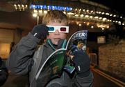 17 December 2011; Leinster fan Daniel Murphy, aged 9, from Bennettsbridge, Co. Kilkenny, at the game. Heineken Cup, Pool 3, Round 4, Leinster v Bath, Aviva Stadium, Lansdowne Road, Dublin. Photo by Sportsfile