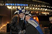 17 December 2011; Leinster fans Laoise Birney, aged 11, and Cian Birney, aged 8, from Athy, Co. Kildare, at the game. Heineken Cup, Pool 3, Round 4, Leinster v Bath, Aviva Stadium, Lansdowne Road, Dublin. Photo by Sportsfile
