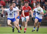 27 May 2017; Peter Kelleher of Cork in action against Ray O'Ceallaigh of Waterford during the Munster GAA Football Senior Championship Quarter-Final match between Waterford and Cork at Fraher Field in Dungarvan, Co Waterford. Photo by Matt Browne/Sportsfile