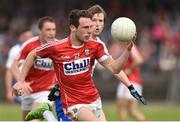 27 May 2017; John O'Rourke of Cork in action against Aidan Trihy of Waterford during the Munster GAA Football Senior Championship Quarter-Final match between Waterford and Cork at Fraher Field in Dungarvan, Co Waterford. Photo by Matt Browne/Sportsfile