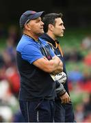 27 May 2017; Scarlets head coach Wayne Pivac, left, and backs coach Stephen Jones during the Guinness PRO12 Final between Munster and Scarlets at the Aviva Stadium in Dublin. Photo by Ramsey Cardy/Sportsfile