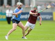 28 May 2017; Liam Rushe of Dublin in action against Cathal Mannion of Galway during the Leinster GAA Hurling Senior Championship Quarter-Final match between Galway and Dublin at O'Connor Park, in Tullamore, Co. Offaly.  Photo by Piaras Ó Mídheach/Sportsfile