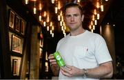 30 May 2017; Irish rugby international Jamie Heaslip pictured in Lemon & Duke at the launch of the new healthy drinks range; CocoFuzion100, to speak about the new products and to give a special preview of the upcoming Lions tour. The new 100% natural still and sparkling coconut water contains all the natural electrolytes and has no added sugar. Follow @Fuzion100ire on social media for further details. Photo by Cody Glenn/Sportsfile