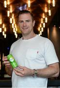 30 May 2017; Irish rugby international Jamie Heaslip pictured in Lemon & Duke at the launch of the new healthy drinks range; CocoFuzion100, to speak about the new products and to give a special preview of the upcoming Lions tour. The new 100% natural still and sparkling coconut water contains all the natural electrolytes and has no added sugar. Follow @Fuzion100ire on social media for further details. Photo by Cody Glenn/Sportsfile