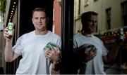 30 May 2017; Irish rugby international Jamie Heaslip pictured at Lemon & Duke during the launch of the new healthy drinks range; CocoFuzion100,  to speak about the new products and to give a special preview of the upcoming Lions tour. The new 100% natural still and sparkling coconut water contains all the natural electrolytes and has no added sugar. Follow @Fuzion100ire on social media for further details. Photo by Cody Glenn/Sportsfile