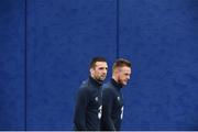 30 May 2017; Shane Duffy, left, and Alex Pearce of Republic of Ireland arrive for squad training at NY Red Bulls Training Facility in Whippany, New Jersey, USA. Photo by David Maher/Sportsfile