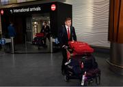 31 May 2017; Owen Farrell as the British and Irish Lions squad arrive at Auckland Airport in New Zealand. Photo by Stephen McCarthy/Sportsfile