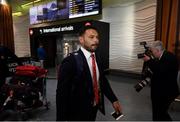 31 May 2017; Ben Te'o as the British and Irish Lions squad arrive at Auckland Airport in New Zealand. Photo by Stephen McCarthy/Sportsfile