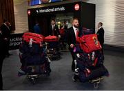 31 May 2017; Joe Marler as the British and Irish Lions squad arrive at Auckland Airport in New Zealand. Photo by Stephen McCarthy/Sportsfile