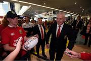 31 May 2017; British and Irish Lions head coach Warren Gatland as the British and Irish Lions squad arrive at Auckland Airport in New Zealand. Photo by Stephen McCarthy/Sportsfile