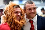 31 May 2017; Jack McGrath poses for a photograph with supporter David Spencer as the British and Irish Lions squad arrive at Auckland Airport in New Zealand. Photo by Stephen McCarthy/Sportsfile