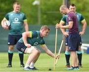 31 May 2017; Dan Leavy of Ireland with strength & conditioning coach Jason Cowman during squad training at Carton House, Maynooth, in Co. Kildare. Photo by Matt Browne/Sportsfile