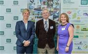 31 May 2017; In attendance are, from left, Keynote speaker Sara Liebscher, Senior Director of Athletics Advancement, University of Notre Dame, John Treacy, Chief Executive Officer, Irish Sports Council, and Susan Moloney, Operations Manager, Irish Olympic Handball, at The Federation of Irish Sport Annual Conference 2017 at the Aviva Stadium in Lansdowne Road, Dublin. Photo by Piaras Ó Mídheach/Sportsfile