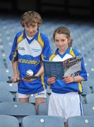 20 December 2011; Barry Neville, age 14, and Clare Nulty, age 13, from Castleknock GAA Club, in attendance at  the GAA Games Development Conference  Launch. The Conference will take place on January 14th 2012 in Croke Park. Following on from the success of the 2010 Conference- which focused on issues related to the development of the child layer - the 2011 Conference will focus on issues related to the Youth Player (aged 13 - 18 years). Croke Park, Dublin. Picture credit: Brian Lawless / SPORTSFILE