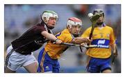 7 August 2011; Shane O'Neill, Clare, in action against Owen Teagle, Galway. GAA Hurling All-Ireland Minor Championship Semi-Final, Clare v Galway, Croke Park, Dublin. Picture credit: Ray McManus / SPORTSFILE