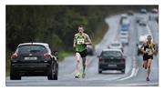 3 September 2011; Eventual winner Sean Hehir, 375, from Rathfarnham-WSAF A.C, and Brian Maher, from Kilkenny City Harriers A.C, who finished second, in action during the Woodie's DIY AAI National Half Marathon, Waterford. Picture credit: Matt Browne / SPORTSFILE