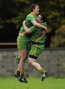 30 October 2011; Kill players Niall Corry, left, and Ross Doyle celebrate victory after the game. Intermediate B Championship Final, Kill v Confey, Naas GAA Ground, Co. Kildare. Picture credit: Barry Cregg / SPORTSFILE