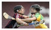 2 July 2011; Sinead Cahalan, Galway, in action against Arlene Watkins, Offaly. All-Ireland Senior Camogie Championship, Round 4, in association with RTE Sport, Galway v Offaly, Pearse Stadium, Galway. Picture credit: Stephen McCarthy / SPORTSFILE